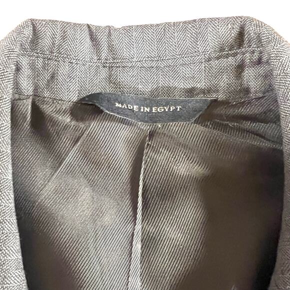 Banana Republic Modern Fit Gray Herringbone Wool-Blend Suit 30x30 38S - Picture 6 of 16